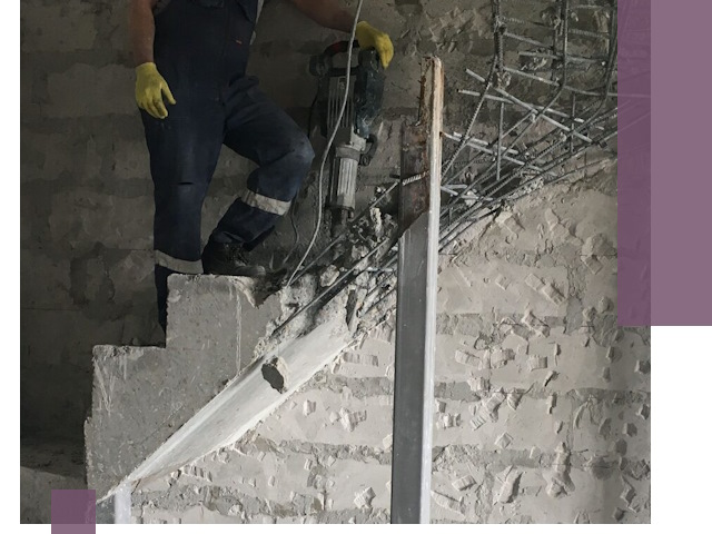 Демонтаж металлических и бетонных лестниц в Вязьме