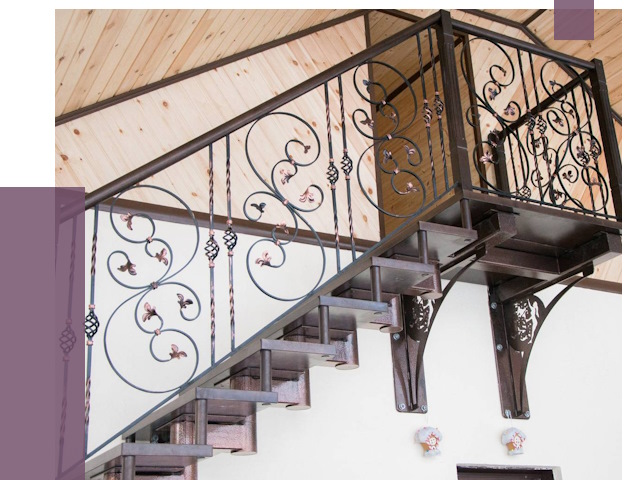 Кованые лестницы в Вязьме от 80200 руб. под ключ