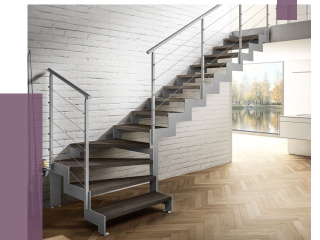 Г-образные лестницы под ключ в Вязьме от 37272 руб. | ПРОЛЁТ-Взь