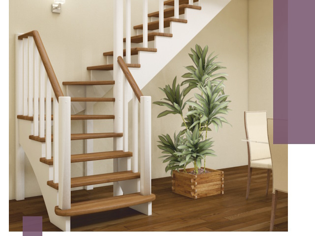 Г-образные лестницы под ключ в Вязьме — изготовление и монтаж