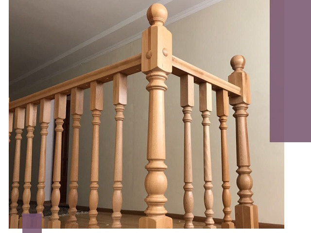 Деревянные перила на заказ в Вязьме: монтаж и изготовление