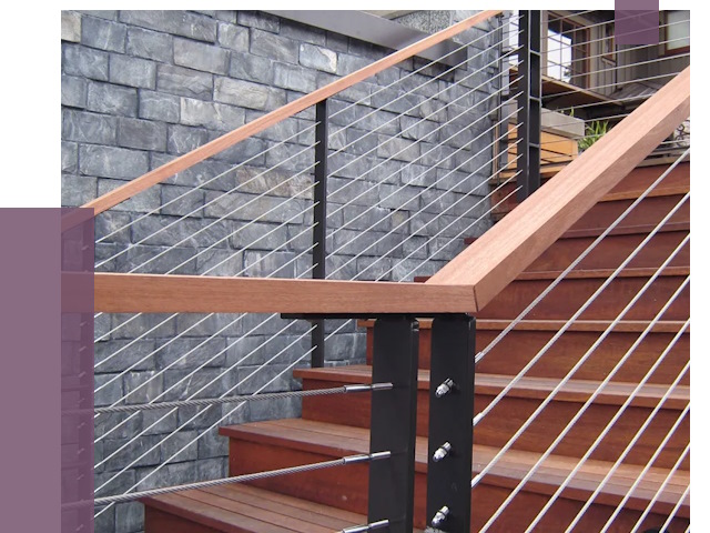 Тросовые перила под ключ в Вязьме от 7814 руб. 