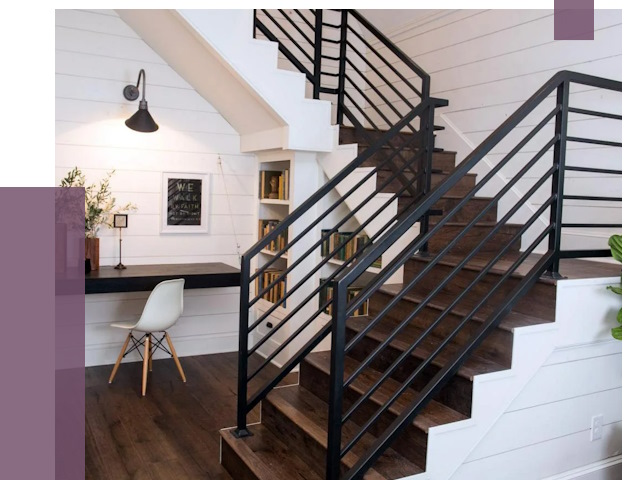 Перила для лестницы в доме в Вязьме от 7454 руб. — ПРОЛЁТ-Взь