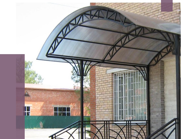 Металлические навесы и козырьки в Вязьме от 12853 руб.