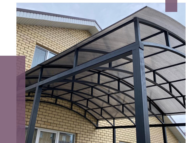 Монтаж козырьков в Вязьме от 11567 руб. | ПРОЛЁТ-Взь