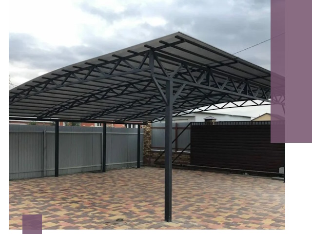 Недорогие навесы под ключ в Вязьме — изготовление и монтаж