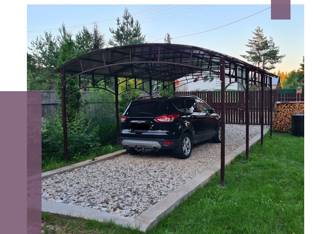 Навесы для автомобиля в Вязьме от 13212 руб.  | ПРОЛЁТ-Взь