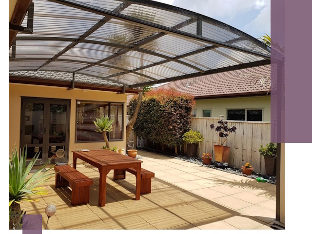 Навесы во двор под ключ в Вязьме — изготовление и монтаж