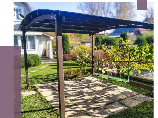 Навесы для дачи в Вязьме от 12801 руб. под ключ — ПРОЛЁТ-Взь