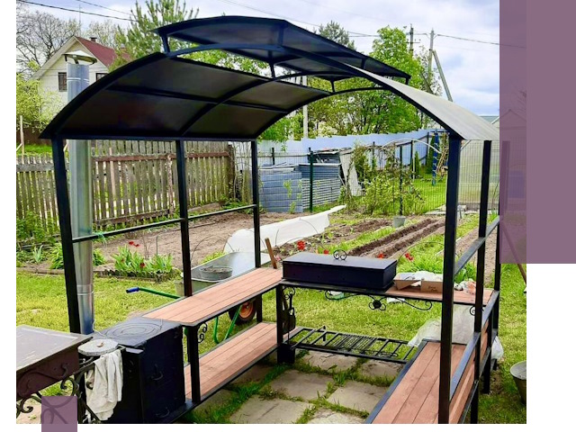 Навесы для барбекю в Вязьме: изготовление, монтаж и демонтаж