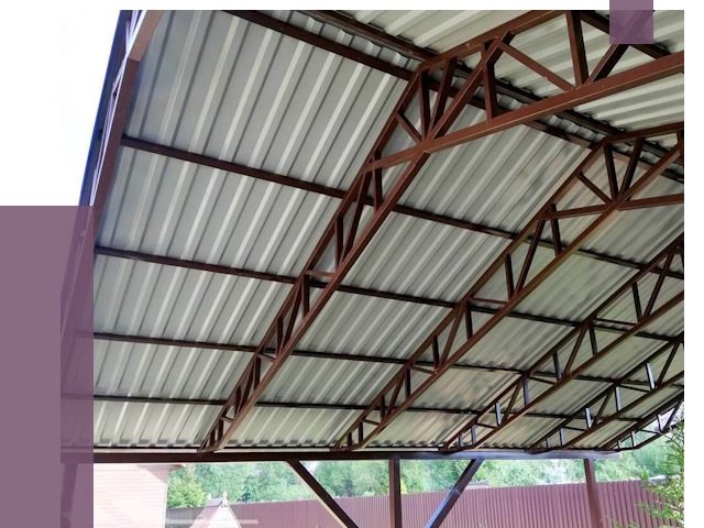 Навесы из профнастила в Вязьме от 7403 руб. | ПРОЛЁТ-Взь