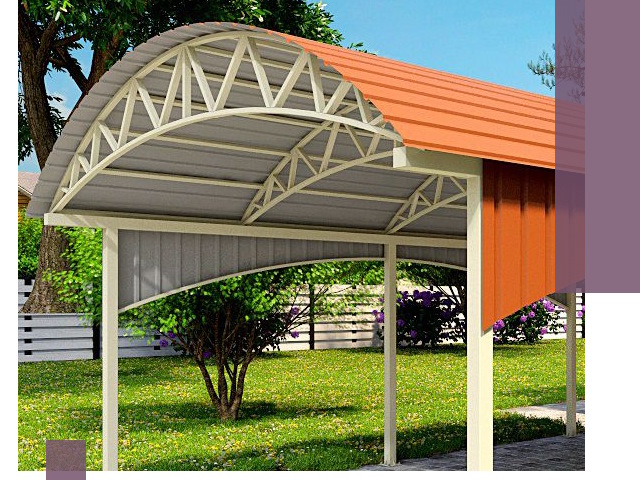 Навесы из профнастила под ключ в Вязьме — установка и монтаж