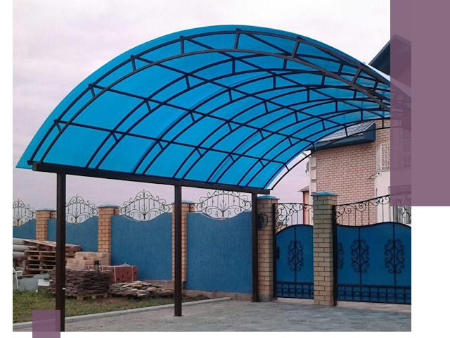 Арочные навесы под ключ в Вязьме — изготовление и монтаж
