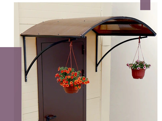 Козырьки над входом в Вязьме от 14909 руб.  | ПРОЛЁТ-Взь