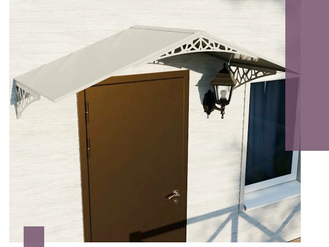 Металлические козырьки на входы и террасы в Вязьме