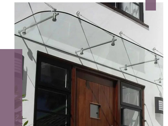 Стеклянные козырьки в Вязьме от 19022 руб. | ПРОЛЁТ-Взь