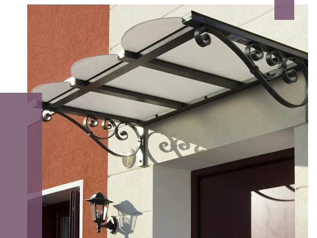 Односкатные козырьки в Вязьме от 8431 руб.  | ПРОЛЁТ-Взь